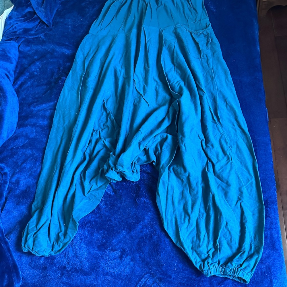 Women’s Teal Harem Pants - Lightweight Relaxed Fit